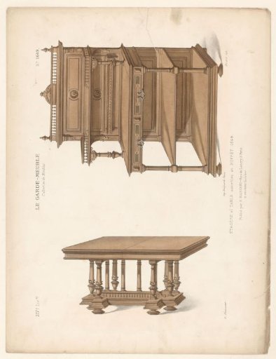 Table and cabinet