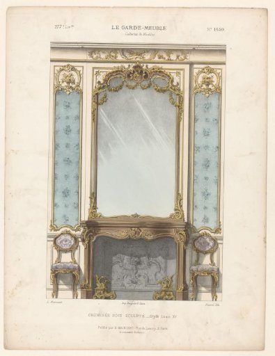 Fireplace with mirror