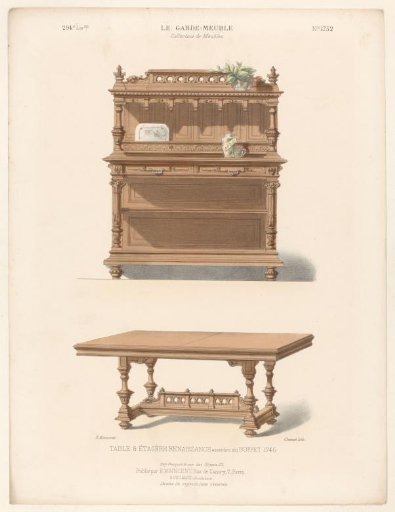 Cabinet and table