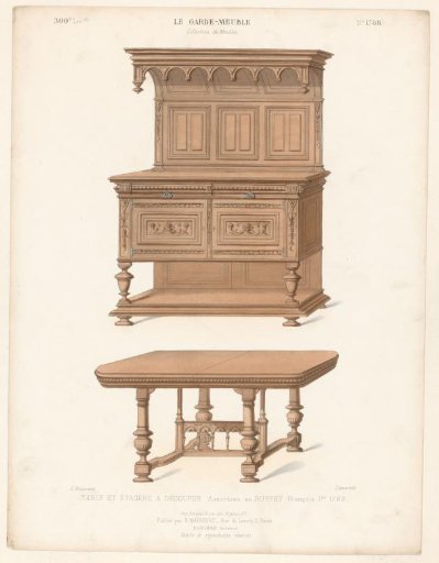 Cabinet and table