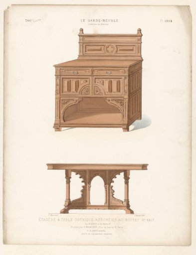 Cabinet and table