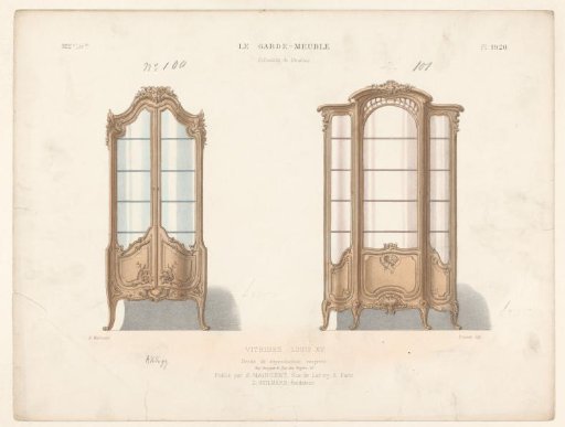 Two display cases