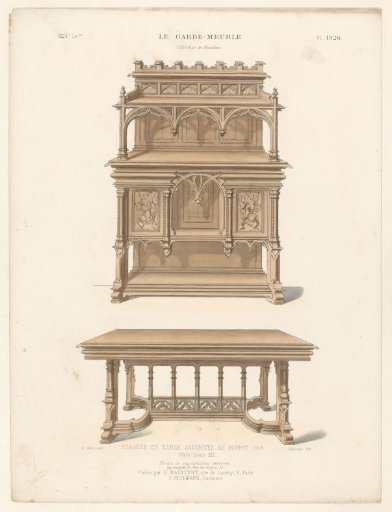 Cabinet and table
