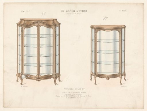 Two display cases