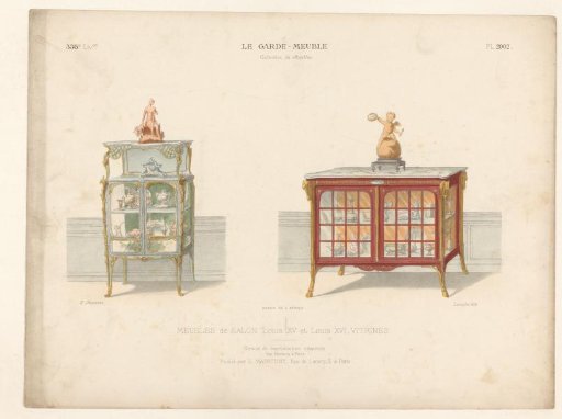 Two display cases