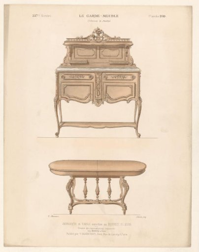 Cabinet and table