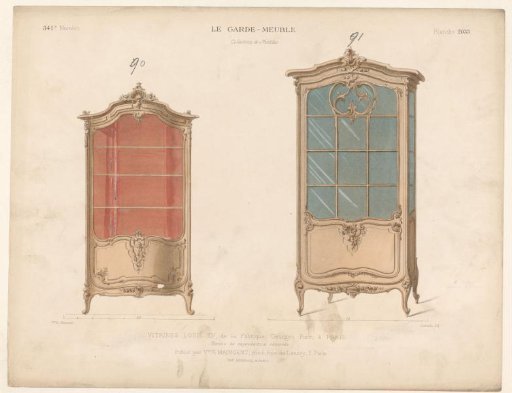 Two display cabinets