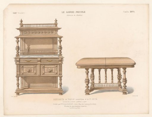 Cabinet and table