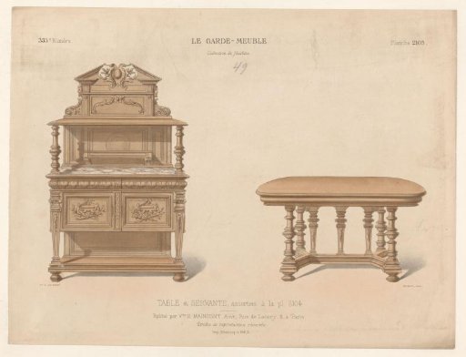 Cabinet and table