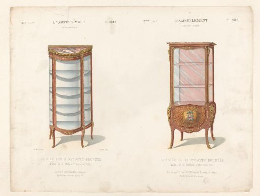 Two display cases