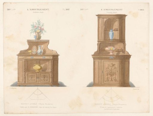 Two corner cabinets