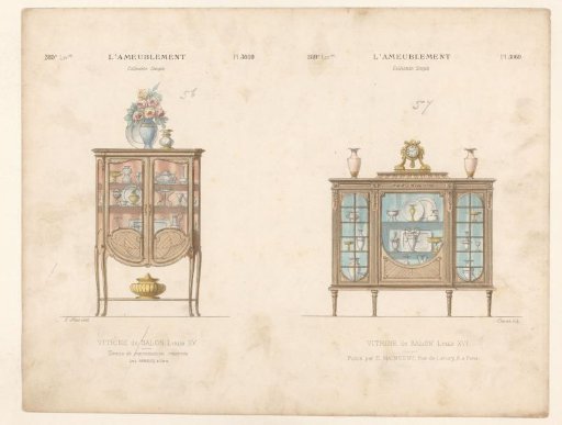 Two display cases
