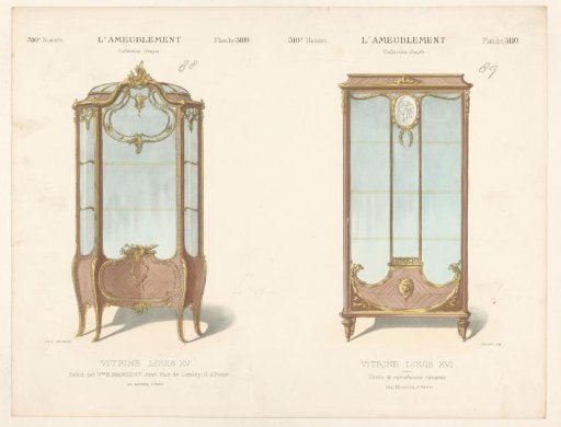 Two display cases