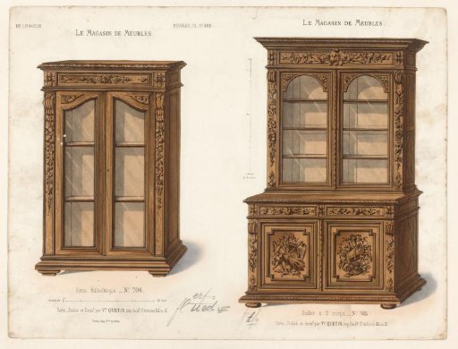 Bookcase and buffet cabinet