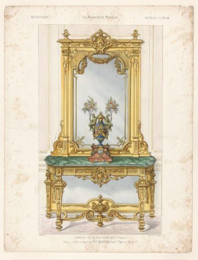 Console table with mirror