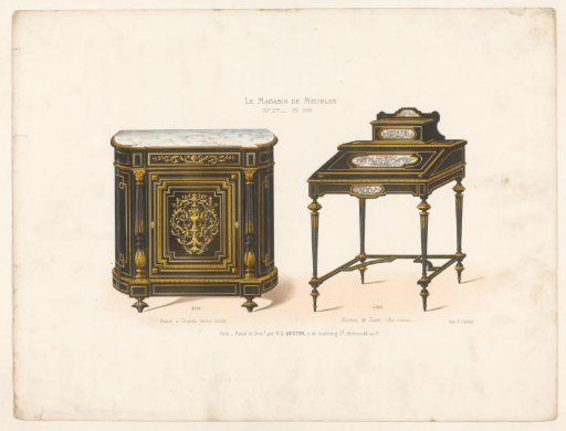 Cabinet and desk