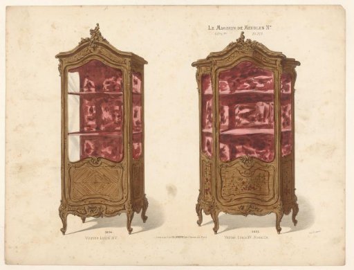 Two display cases