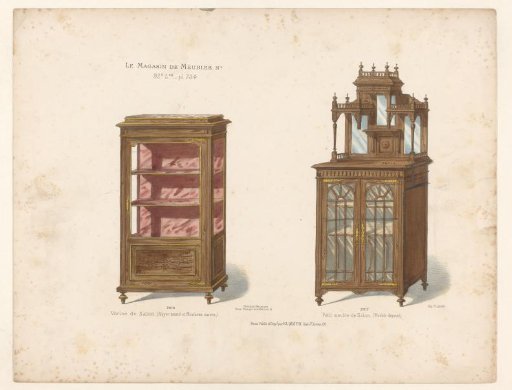 Two display cases