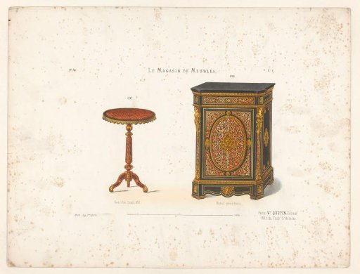 Gueridon and cabinet
