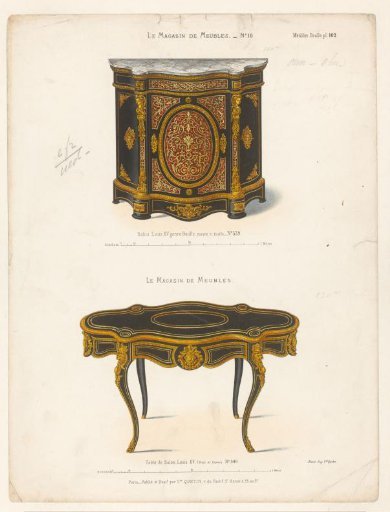 Cabinet and table