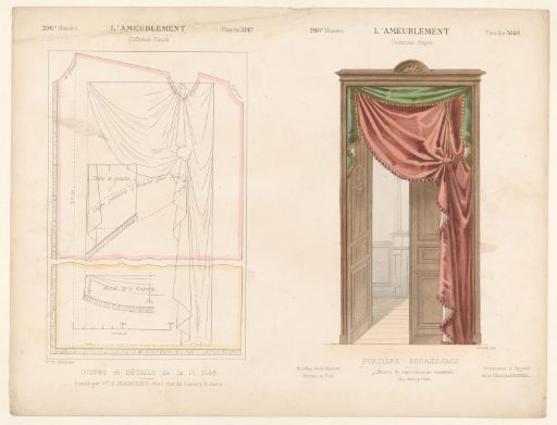 Door with Curtains