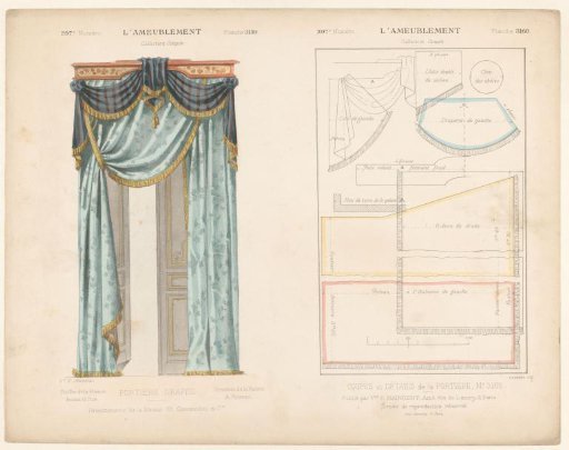 Door with Curtains
