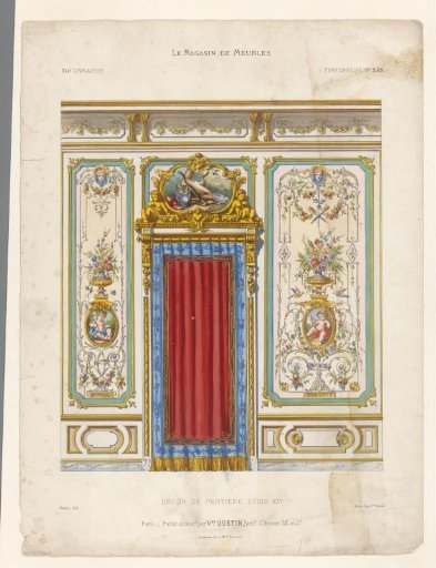 Door with curtains