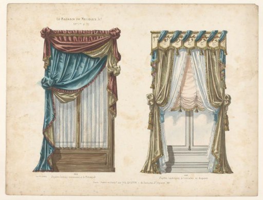 Two Windows with Curtains