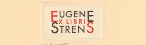 Ex libris of Eugene Strens