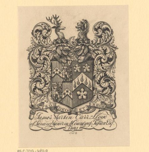 Ex libris of James Martin Carr-Lloyd