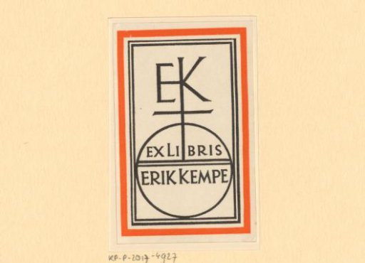 Ex libris of Erik Kempe