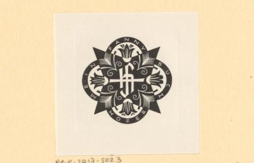 Ex libris of Fanny Hofer