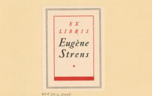 Ex libris of Eugène Strens