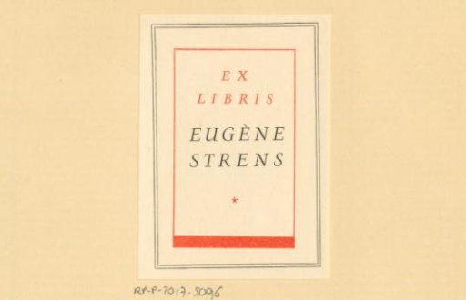 Ex libris of Eugène Strens