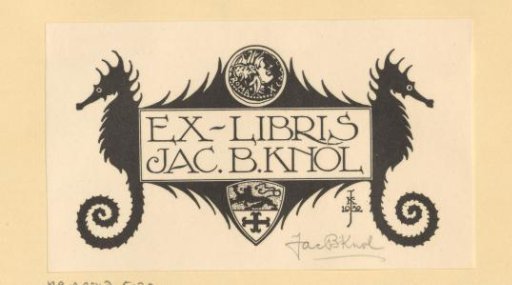 Ex libris of Jac. B. Knol