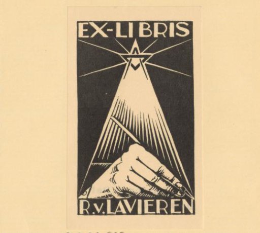 Ex libris of R. van Lavieren