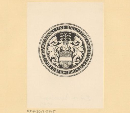 Ownership Mark of the Royal Library Collection of Ex Libris J.F. Verster