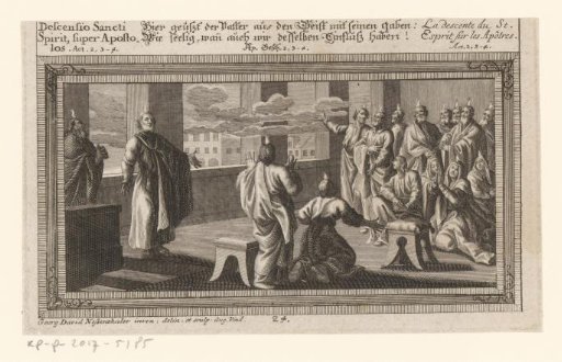 The Holy Spirit descends upon the apostles
