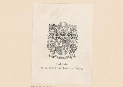 Ex libris of P.C. Bloys van Treslong Prins