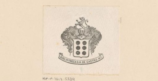 Ex libris of D.H. de Castro