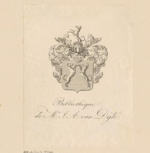 Ex libris of J.A. van Dijk