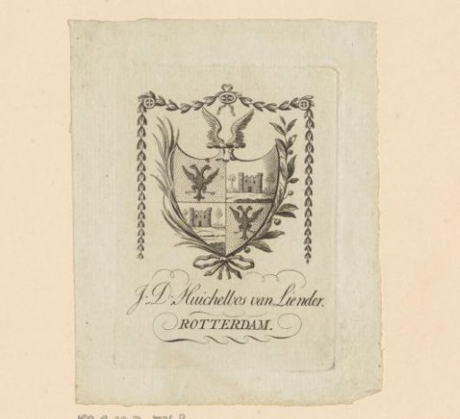 Ex libris of J.D. Huichelbos van Liender