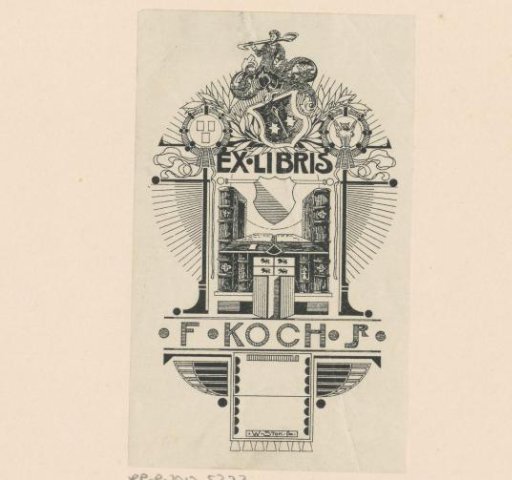 Ex libris of F. Koch jr.