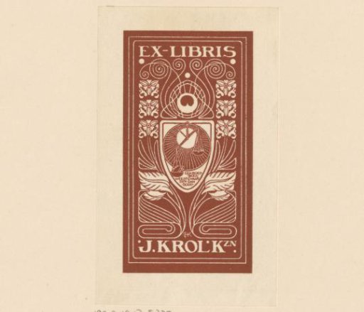 Ex libris of J. Krol Kzn.
