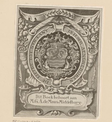 Ex libris of M.G.A. de Man