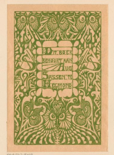 Ex libris of Augustus Sassen