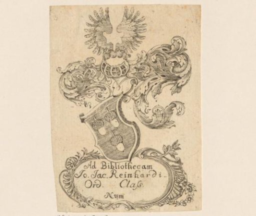 Ex libris of Johann Jacob Reinhardt