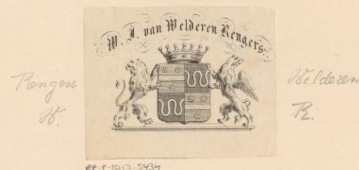 Ex libris of W.J. van Welderen Rengers