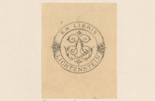 Ex libris of Lichtenstein