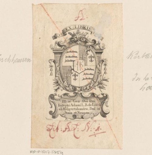 Ex libris of Joseph Adam Lösch von Hilgertshausen